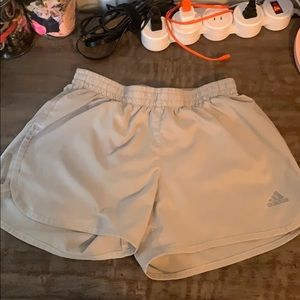 Adidas grey running shorts